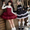 Front Ribbon, Two-tiered Ruffle Jumper Skirt With Fur 1 Front Ribbon, Two-tiered Ruffle Jumper Skirt With Fur -LOLITA Shop O1CN01MMUhnP2CZ6Pr0Fz4p 2528448487 99dfce05 23f1 428a b1d1 8b007dd08d87