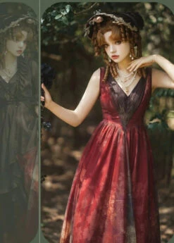 [Sales Period Ended] Porcelain Flower Garden Oil Painting Long Jumper Skirt -LOLITA Shop O1CN01MhqtTH1LQF3kb7vp2 55631293