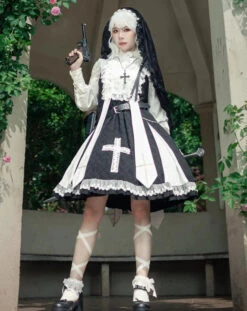 Breath Of The Sky Cross Motif Jumper Skirt 25 Breath Of The Sky Cross Motif Jumper Skirt -LOLITA Shop O1CN01N9QFta1WerMfl8T7H 11942814