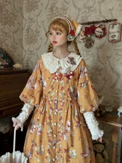 Bunny Bear Bunny Long-sleeved One-piece Dress With Bunny Ears, Long Length -LOLITA Shop O1CN01O26ujm20M1hNKJBSI 2430736834