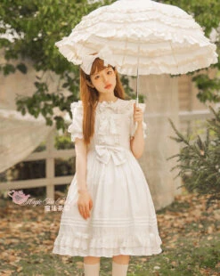 Ruffled Lace Jumper Skirt With Headband All 10 Colors -LOLITA Shop O1CN01O4qHzt1sqEW5mAq5P 830055817