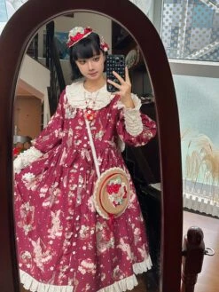 Bunny Bear Bunny Long-sleeved One-piece Dress With Bunny Ears, Long Length -LOLITA Shop O1CN01OM9zeZ20M1hKdNNrt 2430736834