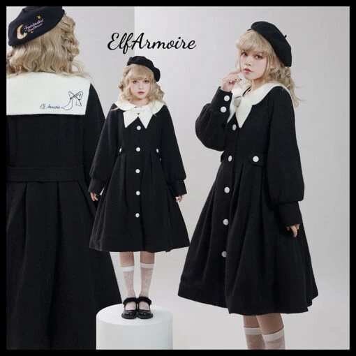 Sailor Collar Girly Coat
