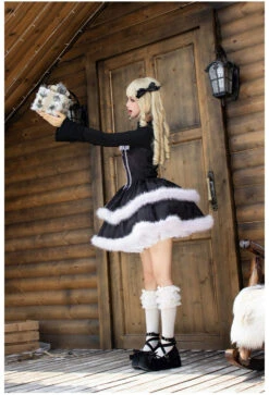 Front Ribbon, Two-tiered Ruffle Jumper Skirt With Fur -LOLITA Shop O1CN01OYuT4N2CZ6Pr0Dlw5 2528448487 67dab20f 1458 47fa 91b1 77199750e2e0