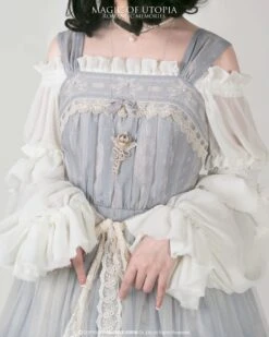 Mou [Sale Period Ended] Romantic Memories Jumper Skirt With Veil -LOLITA Shop O1CN01ObOHfb1aBKMnfdGI3 262783291