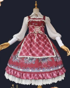 Little Red Riding Hood Print Garden Style Jumperskirt -LOLITA Shop O1CN01OhjC3x1Wer9Qp3muY 11942814