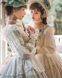 [Pre-order] Bell Orchid Flower Embroidery Open Skirt Elegant Dress -LOLITA Shop O1CN01OjtdMP2GOLJC6083D 57119005