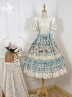 [Pre-orders Available Until 2/19] Sweetie Sheep Skirt With Shoulder Straps - Print Type -LOLITA Shop O1CN01OwLlDj1THYYb5jZXU 55537235