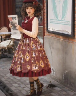 [Pre-order] Frame Cat And Checkered Layered Skirt -LOLITA Shop O1CN01PJUQxh2GOLIQDzDxf 57119005