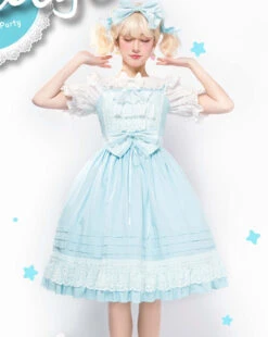 Ruffled Lace Jumper Skirt With Headband All 10 Colors -LOLITA Shop O1CN01PLSHss1sqEV7jjIXB 830055817