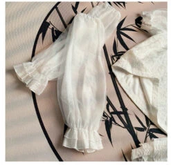 Lace Floral Blouse With Detachable Sleeves -LOLITA Shop O1CN01PMqouG2CZ6MAXAJdE 2528448487