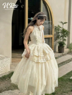 [Pre-orders Available Until 7/8] Moonlight Dance Halter Neck Dress -LOLITA Shop O1CN01PSoglW1h1RAqK799x 3017094217