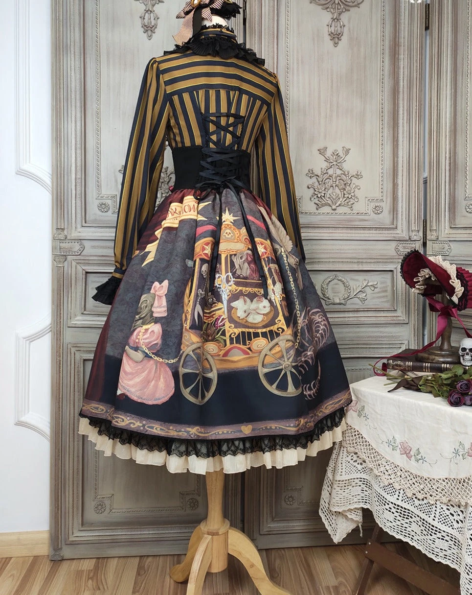 Kaikiya Korumadan Gothic Lolita High Waist Skirt 20 Kaikiya Korumadan Gothic Lolita High Waist Skirt - Image 18