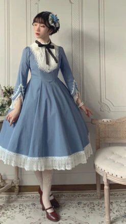 Freya's Fall Classical Lace Sleeve Dress -LOLITA Shop O1CN01PvM6AB1HHIdHKyNch 2866810732 2