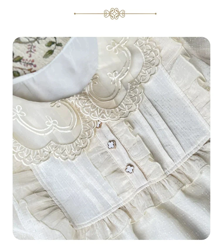 Flower Button Long Sleeve Blouse 9 Flower Button Long Sleeve Blouse - Image 7