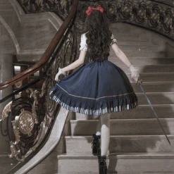 Tick Tock Hem Stripe Skirt 3 Piece Set 28 Tick Tock Hem Stripe Skirt 3 Piece Set -LOLITA Shop O1CN01Q9n1ez1jmGu0tbRx5 290794590