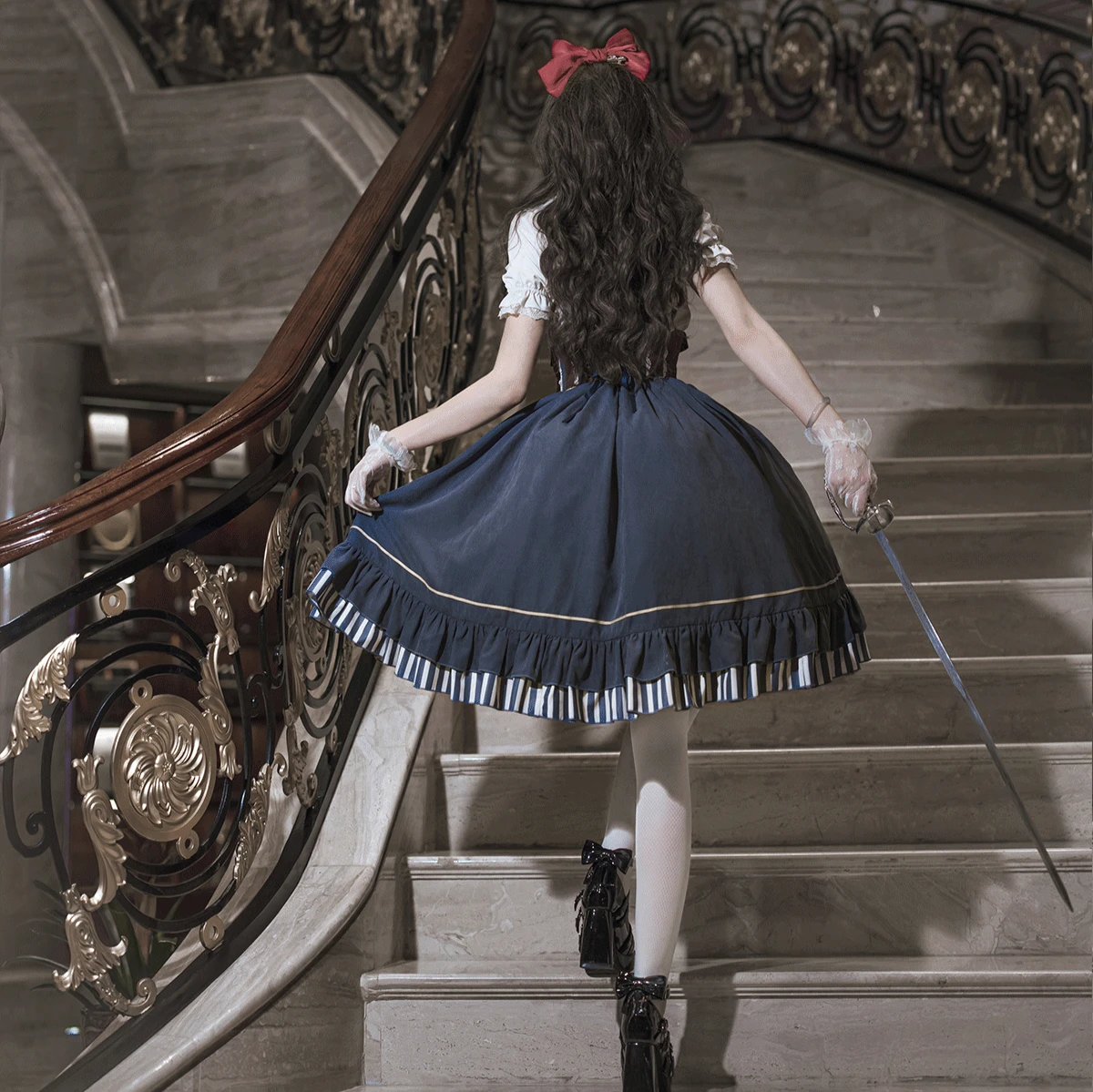 Tick Tock Hem Stripe Skirt 3 Piece Set 9 Tick Tock Hem Stripe Skirt 3 Piece Set - Image 7