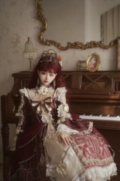 Baroque Palace Burgundy Princess Dress -LOLITA Shop O1CN01QRnYeR1jmGui1TYMA 290794590