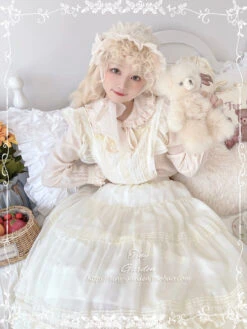 [Outlet] French Girly 2way Apron Skirt [with Flared Sleeves] -LOLITA Shop O1CN01QXQsFU1FteZODEyP6 32520545