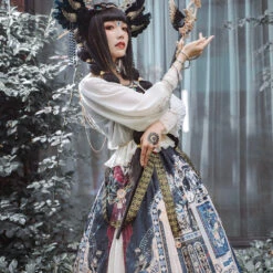 [Pre-order] Twilight Egyptian Lolita Side Chiffon Skirt -LOLITA Shop O1CN01Qkzfq22GOLGOYJGai 57119005