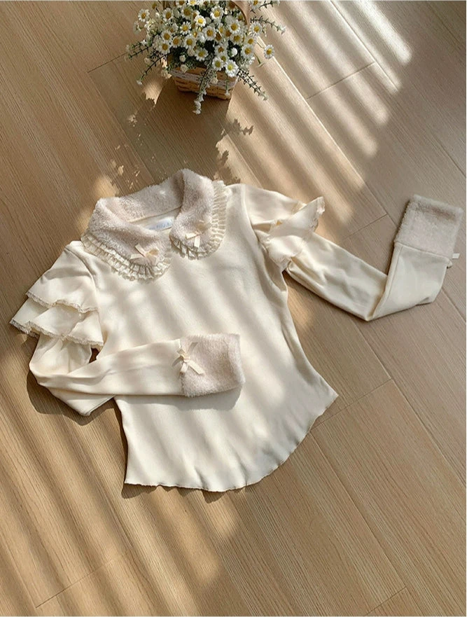 Boa Docking Shoulder Frill Knit Top 6 Boa Docking Shoulder Frill Knit Top - Image 4