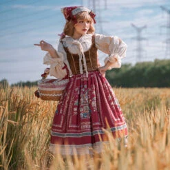 [Pre-order] Bavarian Girl Country-style Skirt [Long Type]