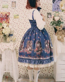 Little Red Riding Hood Print Garden Style Jumperskirt -LOLITA Shop O1CN01R3nqEJ1Wer9WZf1ZV 11942814