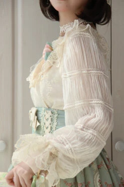 [Pre-order] Find Fragrance Lace Square Neck Blouse -LOLITA Shop O1CN01Rh85Oq2GOLKx0mWXr 57119005