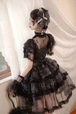 Makucho Sword And Butterfly Gothic Lolita Jumper Skirt Full Set -LOLITA Shop O1CN01RlOSmc2CZ6NTdgX5W 2528448487