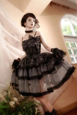 Makucho Sword And Butterfly Gothic Lolita Jumper Skirt Full Set -LOLITA Shop O1CN01S9GSxE2CZ6NRXj2y0 2528448487