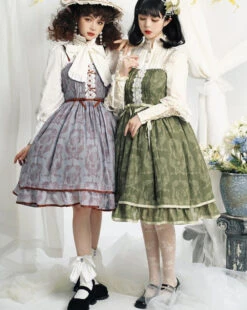 Irene Flower Print Jumper Skirt -LOLITA Shop O1CN01SIDmCK1sqEcRiKKuT 830055817