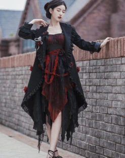 Elegant Gothic Irregular Hem Jumperskirt 35 Elegant Gothic Irregular Hem Jumperskirt -LOLITA Shop O1CN01SVfvvL2CZ6C2nZ6Fl 2528448487 1