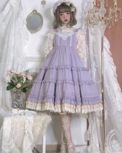 [Reservation Sale] Classical Jumper Skirt With Veil Overskirt -LOLITA Shop O1CN01SmsQUs28AaKOXq0Pe 1790657892