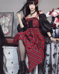 Punk Lolita Tartan Check Jumper Skirt 27 Punk Lolita Tartan Check Jumper Skirt -LOLITA Shop O1CN01SzVkTq1h1QvtXowGI 3017094217
