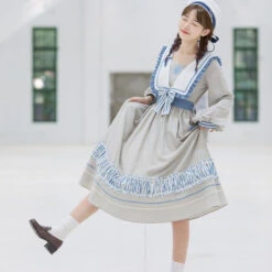 [Worn By Liyuu] Gray Blue Lolita Dress In Sailor Color -LOLITA Shop O1CN01TDb3Zd2CZ64TuUXzl 2528448487 1