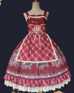 Little Red Riding Hood Print Garden Style Jumperskirt -LOLITA Shop O1CN01TEoKuw1Wer9X1SdL2 11942814
