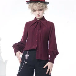 [Pre-order] Ouji Lolita Classical Tie Blouse In 4 Colors