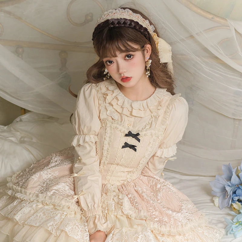 Cotton Blouse With Round Collar Ruffles 7 Cotton Blouse With Round Collar Ruffles - Image 5