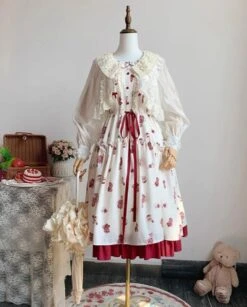 Rose Garden Ruffle And Ribbon Short Long Sleeve Cardigan -LOLITA Shop O1CN01Vg1yJx2CZ6MqLB6zm 2528448487