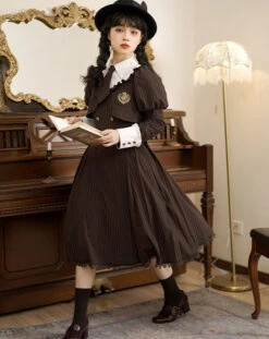 [Reservation Sale] School Uniform Style Fake Layered Dress -LOLITA Shop O1CN01VgraSC28AaWMprixg 1790657892