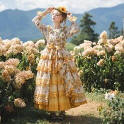 [Pre-order] Gardening Sunflower Luxury Dress -LOLITA Shop O1CN01W2NU3g2GOLZ6UMVuE 57119005
