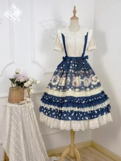 [Pre-orders Available Until 2/19] Sweetie Sheep Skirt With Shoulder Straps - Print Type -LOLITA Shop O1CN01WC9JPp1THYYdH2vJF 55537235