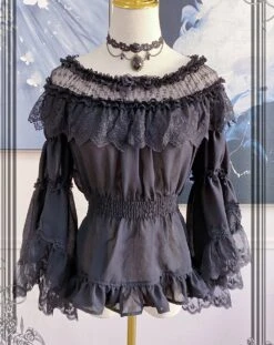 Chiffon Lace Princess Sleeve Blouse [20% Off With Combined Purchase & Coupon Input] -LOLITA Shop O1CN01WTqmIc1uPKYfVkgml 43566029