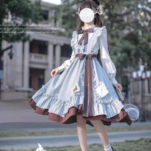 [Pre-order] Magic Choir Apron Skirt And Blouse Set