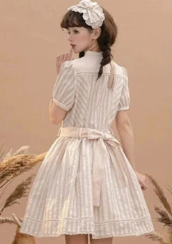 Go Picnicking Striped Short Sleeve Dress -LOLITA Shop O1CN01WnWibp1NZyfTH225C 756511585