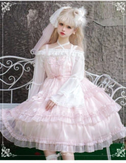 Chiffon Design Shoulder Blouse -LOLITA Shop O1CN01WqxLso1y6n8sRGjA4 86528653