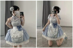 Moonlight Enshin Halter Neck Short Dress With Attached Sleeves -LOLITA Shop O1CN01Wx26hR2CZ6NCVmPah 2528448487 3268ea04 6855 4bbd 8a00 6caa4f5627c1