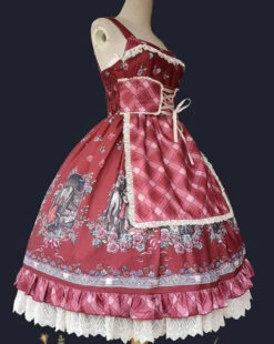 Little Red Riding Hood Print Garden Style Jumperskirt -LOLITA Shop O1CN01X4qRen1Wer9bWW3wf 11942814
