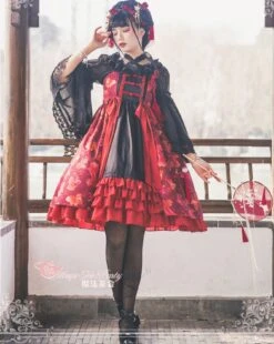 Yumemiru Goldfish Flower Lolita Jumper Skirt With Hair Accessory 28 Yumemiru Goldfish Flower Lolita Jumper Skirt With Hair Accessory -LOLITA Shop O1CN01XAvu511sqEUzhZOda 830055817