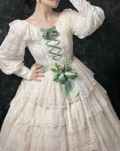 [Pre-order] Bell Orchid Flower Embroidery Open Skirt Elegant Dress -LOLITA Shop O1CN01XEIAUO2GOLJAcrtD7 57119005